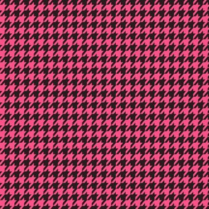 Houndstooth Black and Pink Small