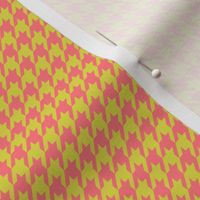 Houndstooth Peach and Lime Small