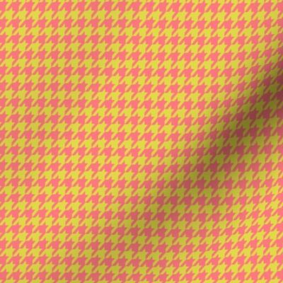 Houndstooth Peach and Lime Small