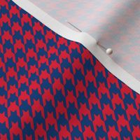 Houndstooth Red and Navy Small