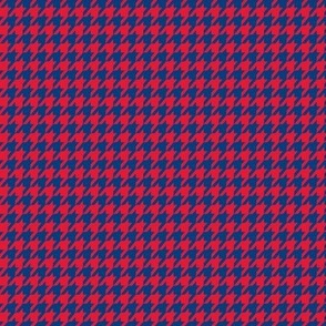 Houndstooth Red and Navy Small