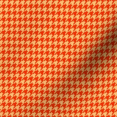 Houndstooth Red and Beige Small