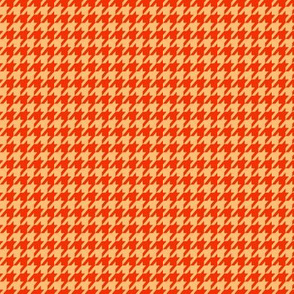 Houndstooth Red and Beige Small