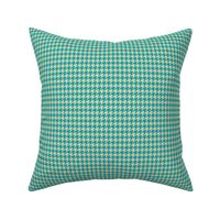 Houndstooth Tan and Teal Small