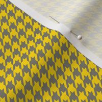 Yellow and Gray Houndstooth Small