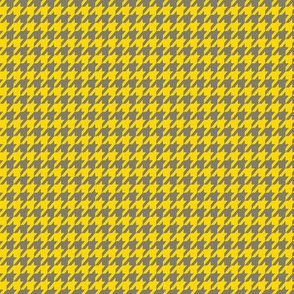 Yellow and Gray Houndstooth Small
