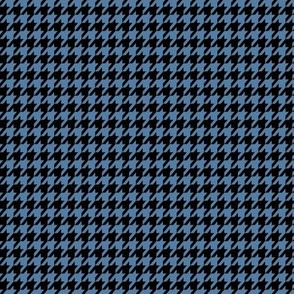 Medium Blue and Black Houndstooth Small