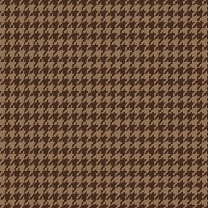 Beige and Brown Houndstooth Small