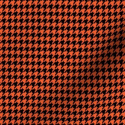 Orange and Black Houndstooth Small