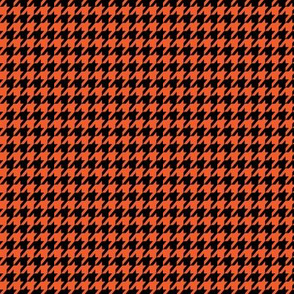 Orange and Black Houndstooth Small