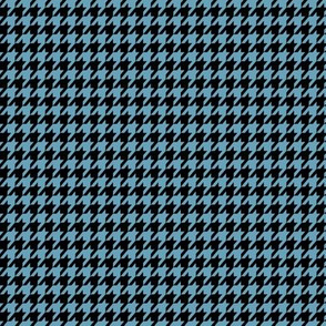 Light Blue and Black Houndstooth Small 