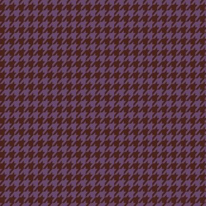 Purple and Brown Houndstooth Small 