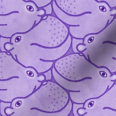 Heads Up Hippos - lilac