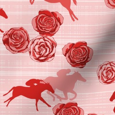 Horses And Roses Red