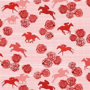 Horses And Roses Red