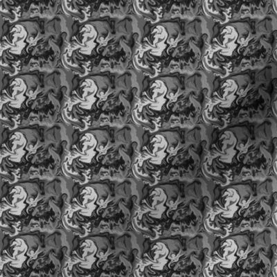 BN1 - SM - Abstract Marbled Mystery in Monochromatic  Grey