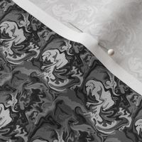 BN1 - SM - Abstract Marbled Mystery in Monochromatic  Grey