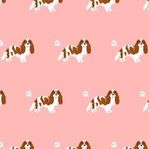 cavalier spaniel fart funny dog breed fabric pink