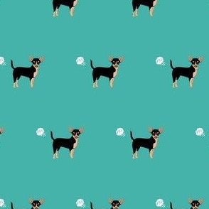 chihuahua fart funny dog breed fabric teal