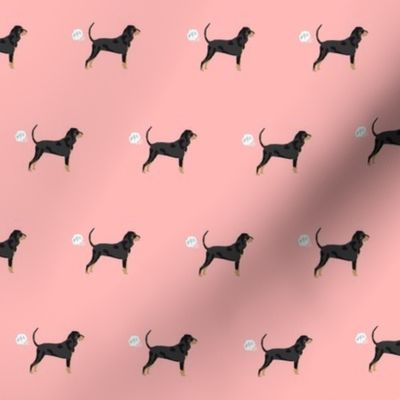 coonhound fart funny dog breed fabric pink
