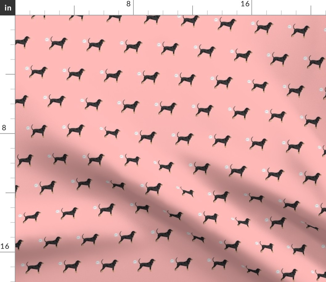 coonhound fart funny dog breed fabric pink