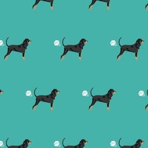 coonhound fart funny dog breed fabric teal