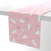 Unicorns in Space - pink - SMALL