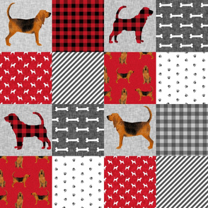 bloodhound  pet quilt a dog breed nursery fabric cheater quilt