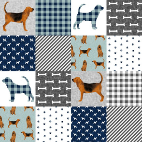 bloodhound  pet quilt b dog breed nursery fabric wholecloth cheater quilt
