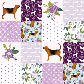 bloodhound  pet quilt c dog breed nursery fabric wholecloth cheater quilt