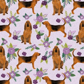 bloodhound  pet quilt c dog breed nursery fabric coordinate floral