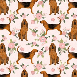 bloodhound  pet quilt d dog breed nursery fabric coordinate floral