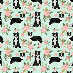 border collie pet quilt d(smaller) quilt coordinate dog breed nursery fabric floral