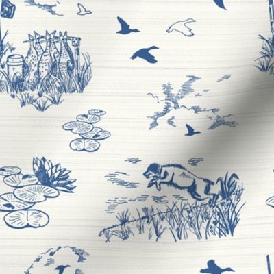 Boykin Hunt Test Toile: Blue