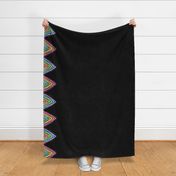 Rainbow triangle boarder black verticle