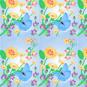 GARDEN FLAG BLUE BUTTERFLY