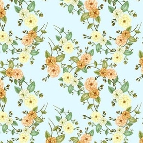 Briar Rose Yellow Orange Blue // small