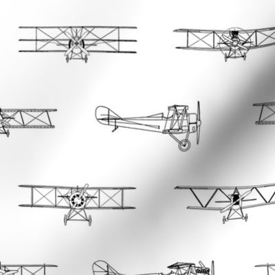 Antique Airplanes (Large Size Print)