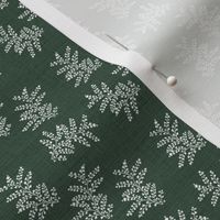 Delicate Fern, Pine Green Linen // small