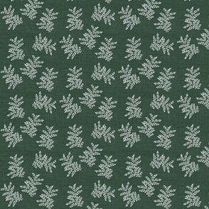 Delicate Fern, Pine Green Linen // small