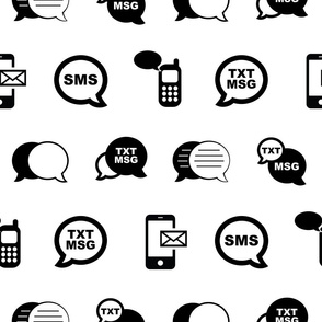 Fun Cell Phone Text Messaging Pattern (large version)