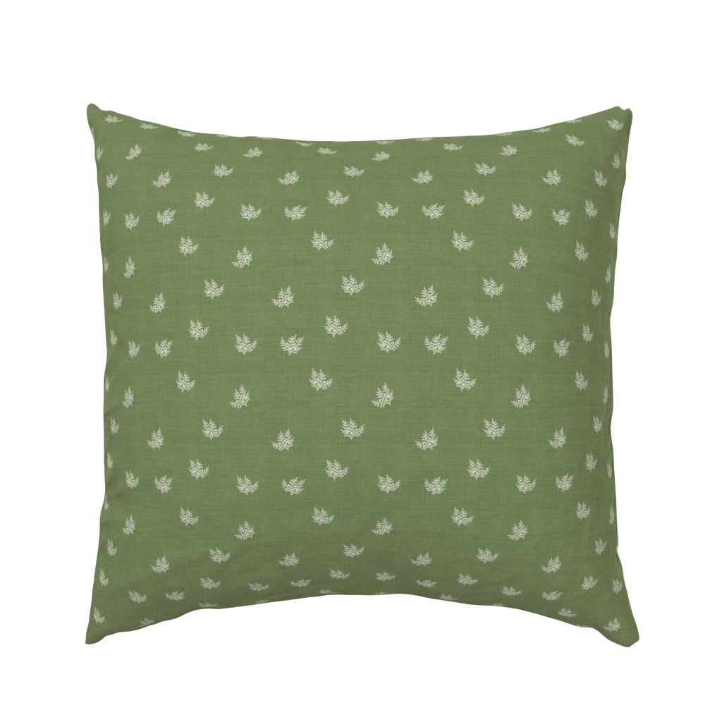 Feathery Fern, Thistle Green_Linen