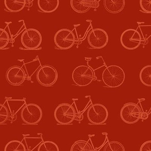 Retro Bicycles Red Pattern (small version)