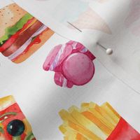 Watercolor Junk Food 8"