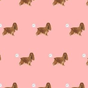 cocker spaniel fart dog breed funny fabric pink