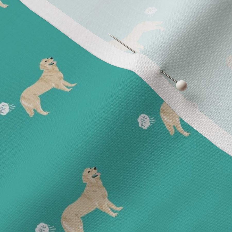 golden retriever fart dog breed funny fabric teal