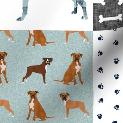 boxer pet quilt b dog breed nursery cheater quilt wholecloth