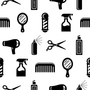 Salon & Barber Hairdresser Pattern (Large Print Size)