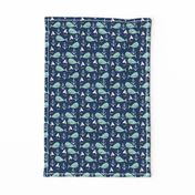 nautical whales // mint and navy blue whale sailboat anchors fabric anchor design cute baby nursery andrea lauren fabric