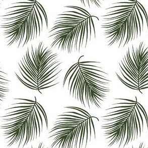 4" Palm Leaves - Dark Green
